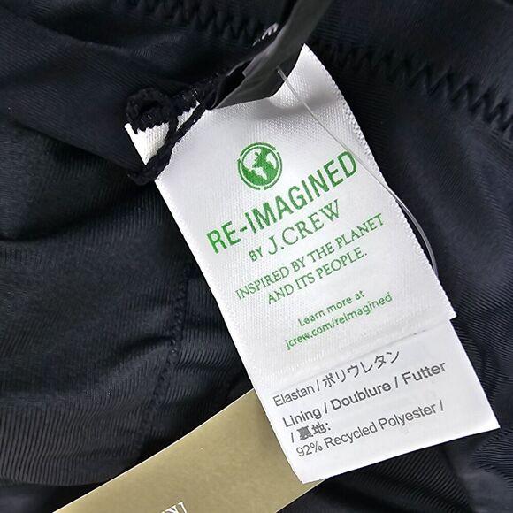 J Crew Swim Top 2X Black O Ring Tie Shoulder Square Neck Bikini Padded BF175 - Picture 9 of 11